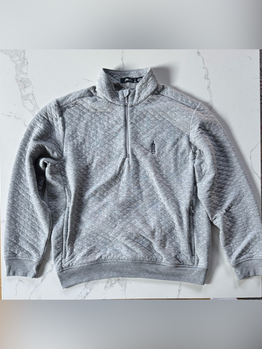 RLX Quilted Double-Knit Men's Golf Quarter Zip Pull Over